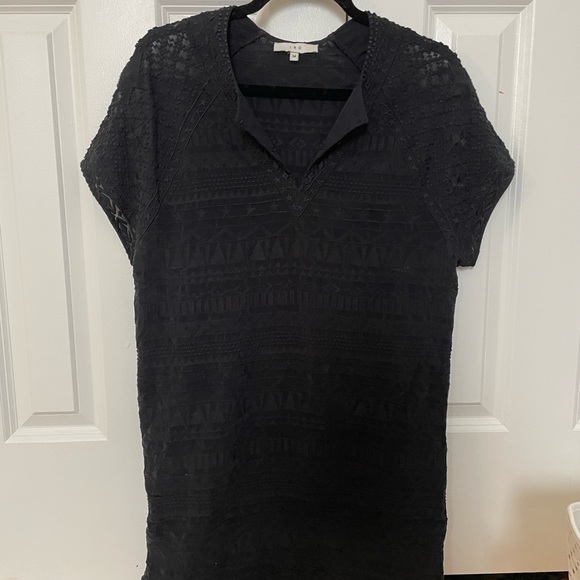 IRO Belzer Embroidered Mini Dress Navy - Picture 3 of 4